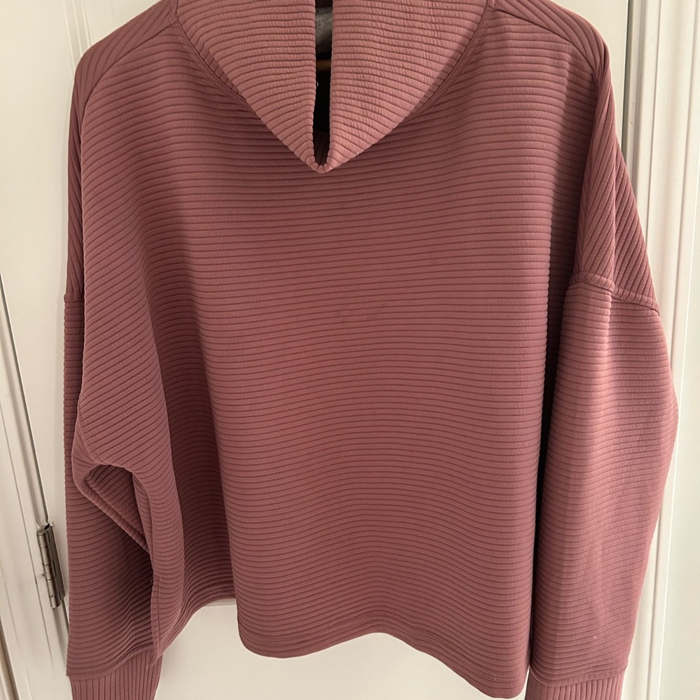 Danskin Women's Long Sleeve Ridge Cowl Neck Pullover- XL
